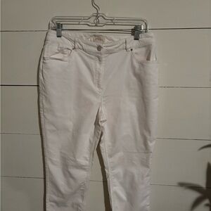 EUC! Chico's White Skinny sophisticated slimming minimalist coastal Jeans SZ 0.5